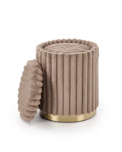 Halmar Fotele*FIDO zestaw 2 puf, cappuccino / złoty (1p=1kpl)1 sztuka