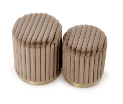 Halmar Fotele*FIDO zestaw 2 puf, cappuccino / złoty (1p=1kpl)1 sztuka