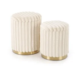 Halmar Fotele*FIDO zestaw 2 puf, kremowy / złoty (1p=1kpl)1 sztuka