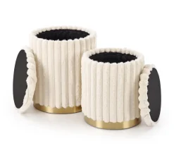 Halmar Fotele*FIDO zestaw 2 puf, kremowy / złoty (1p=1kpl)1 sztuka