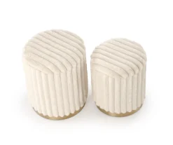 Halmar Fotele*FIDO zestaw 2 puf, kremowy / złoty (1p=1kpl)1 sztuka