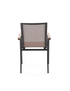 Halmar Meble Ogrodowe*FIERRO krzesło, czarny / popielaty / brązowy (1p=1szt)1 sztuka