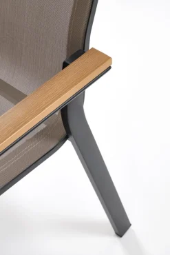 Halmar Meble Ogrodowe*FIERRO krzesło, czarny / popielaty / brązowy (1p=1szt)1 sztuka