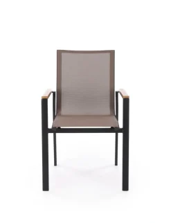 Halmar Meble Ogrodowe*FIERRO krzesło, czarny / popielaty / brązowy (1p=1szt)1 sztuka