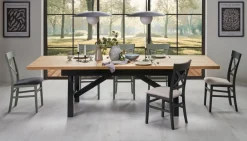 Halmar Stoły*FIESTA stół rozkładany 200-280x100x77 cm dąb naturalny/czarny (3p=1szt)1 sztuka