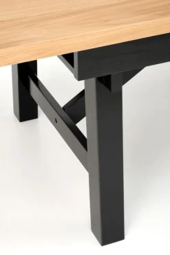 Halmar Stoły*FIESTA stół rozkładany 200-280x100x77 cm dąb naturalny/czarny (3p=1szt)1 sztuka