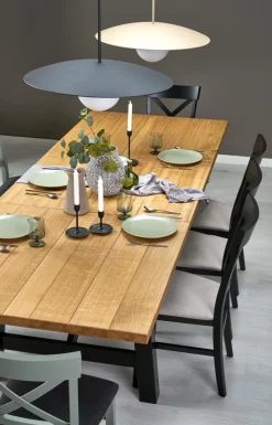 Halmar Stoły*FIESTA stół rozkładany 200-280x100x77 cm dąb naturalny/czarny (3p=1szt)1 sztuka