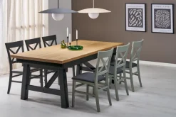 Halmar Stoły*FIESTA stół rozkładany 200-280x100x77 cm dąb naturalny/czarny (3p=1szt)1 sztuka