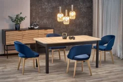 Halmar Stoły*FLORIAN stół rozkładany blat - dąb artisan, nogi - czarny (2p=1szt)1 sztuka