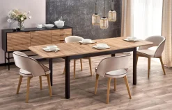 Halmar Stoły*FLORIAN stół rozkładany blat - dąb artisan, nogi - czarny (2p=1szt)1 sztuka