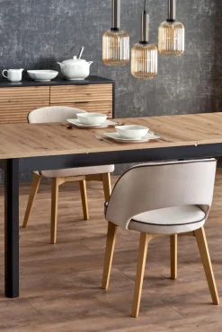 Halmar Stoły*FLORIAN stół rozkładany blat - dąb artisan, nogi - czarny (2p=1szt)1 sztuka