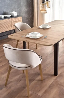 Halmar Stoły*FLORIAN stół rozkładany blat - dąb artisan, nogi - czarny (2p=1szt)1 sztuka