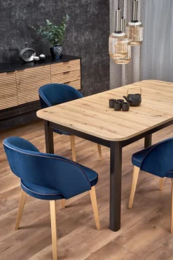 Halmar Stoły*FLORIAN stół rozkładany blat - dąb artisan, nogi - czarny (2p=1szt)1 sztuka