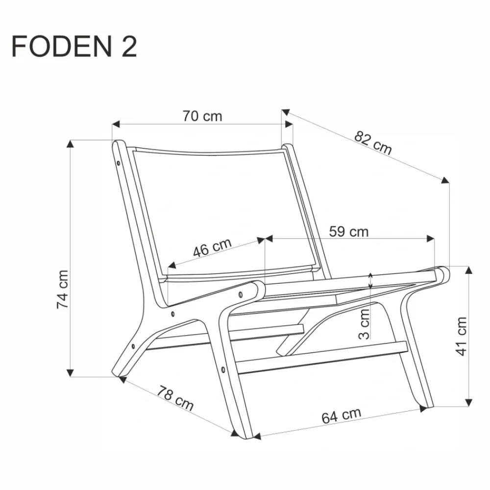 Halmar Fotele*FODEN 2 fotel wypoczynkowy, naturalny (1p=1szt)1 sztuka