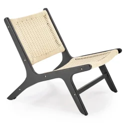 Halmar Fotele*FODEN fotel wypoczynkowy, czarny / naturalny (1p=1szt)1 sztuka