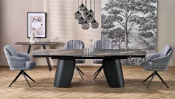 Halmar Stoły*FORUM stół rozkładany, czarny marmur / czarny (3p=1szt)1 sztuka