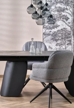 Halmar Stoły*FORUM stół rozkładany, czarny marmur / czarny (3p=1szt)1 sztuka