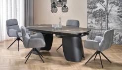 Halmar Stoły*FORUM stół rozkładany, czarny marmur / czarny (3p=1szt)1 sztuka