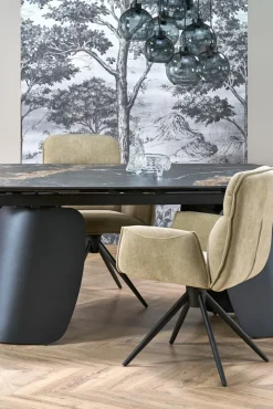 Halmar Stoły*FORUM stół rozkładany, czarny marmur / czarny (3p=1szt)1 sztuka