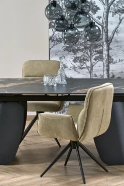 Halmar Stoły*FORUM stół rozkładany, czarny marmur / czarny (3p=1szt)1 sztuka