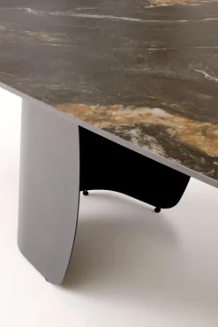 Halmar Stoły*FORUM stół rozkładany, czarny marmur / czarny (3p=1szt)1 sztuka