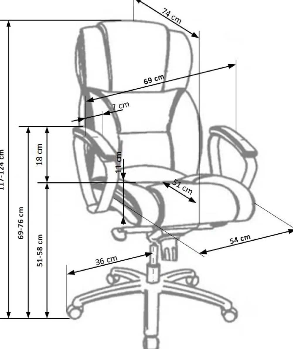 Halmar Fotele*FOSTER fotel gabinetowy czarny - skóra1 sztuka