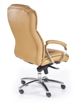 Halmar Fotele*FOSTER fotel gabinetowy jasny brąz - skóra1 sztuka