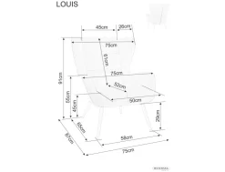 Signal Wypoczynkowe*Fotel Louis Velvet