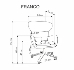 Halmar Fotele*FRANCO fotel wypoczynkowy beżowy (1p=1szt)1 sztuka