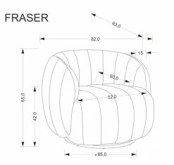 Halmar Fotele*FRASER fotel wypoczynkowy kremowy (1p=1szt)1 sztuka