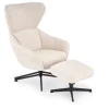 Halmar Fotele*FREDY fotel wypoczynkowy z podnóżkiem oraz z funkcją obracania, j.beżowy(1p=1szt)1 sztuka