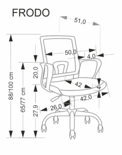 Halmar Fotele*FRODO fotel młodzieżowy jasny różowy1 sztuka