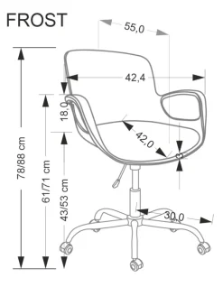 Halmar Fotele*FROST fotel młodzieżowy, czarny (1p=1szt)1 sztuka