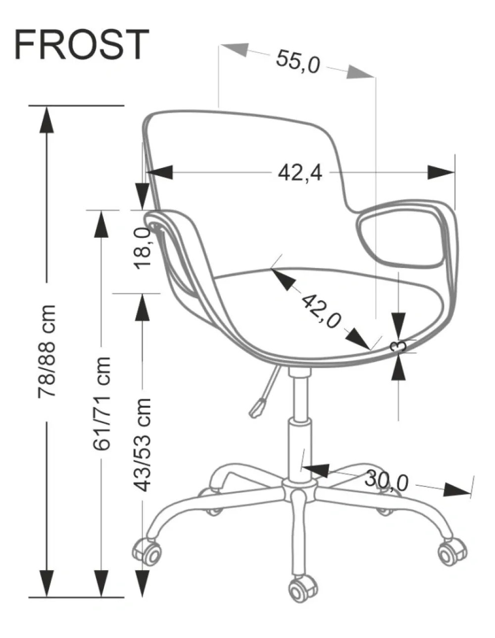 Halmar Fotele*FROST fotel młodzieżowy, czarny (1p=1szt)1 sztuka
