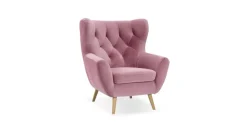 Gala Collezione Fotele Do Biura|Fotele Do Salonu*fotel skandynawski Voss Solo Idesin col. 255 różowy