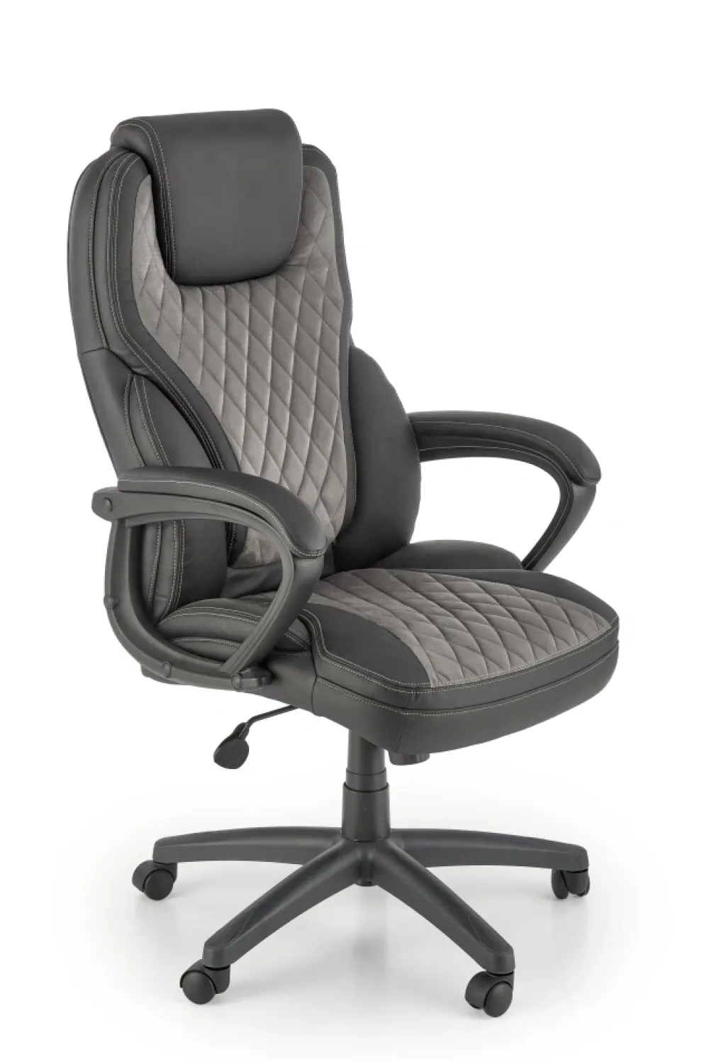 Halmar Fotele*GANDALF fotel gabinetowy czarny / popielaty (1p=1szt)1 sztuka