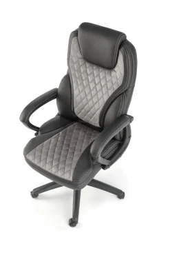 Halmar Fotele*GANDALF fotel gabinetowy czarny / popielaty (1p=1szt)1 sztuka