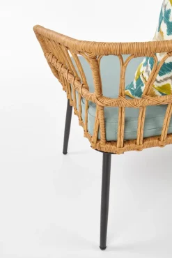 Halmar Meble Ogrodowe|Meble Ogrodowe*GARDENA 2S fotel podwójny czarny / naturalny / popielaty (1p=1szt)1 sztuka