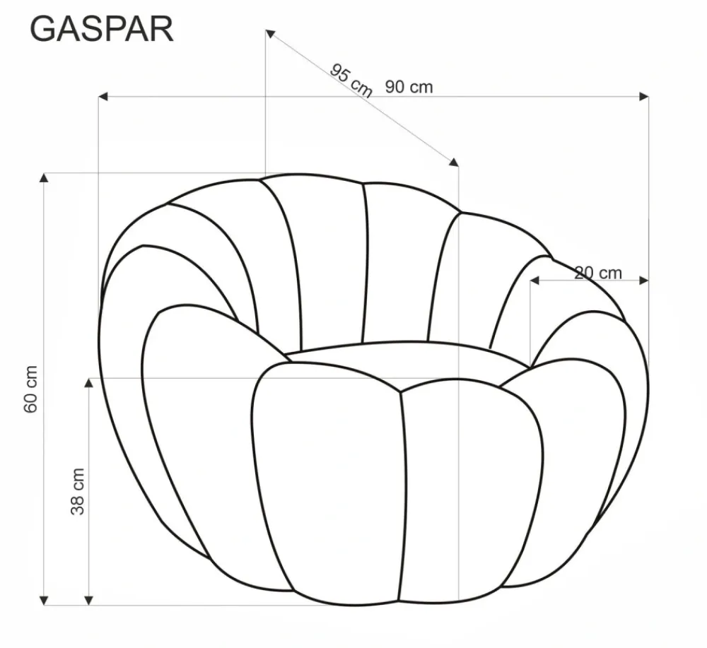 Halmar Fotele*GASPAR 2 fotel wypoczynkowy musztardowy (1p=1szt)1 sztuka