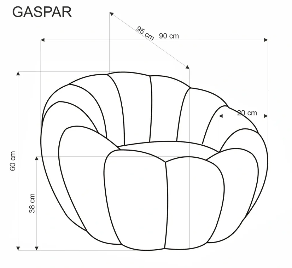 Halmar Fotele*GASPAR fotel wypoczynkowy kremowy (1p=1szt)1 sztuka