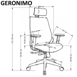 Halmar Fotele*GERONIMO fotel gabinetowy czarny (1p=1szt)1 sztuka