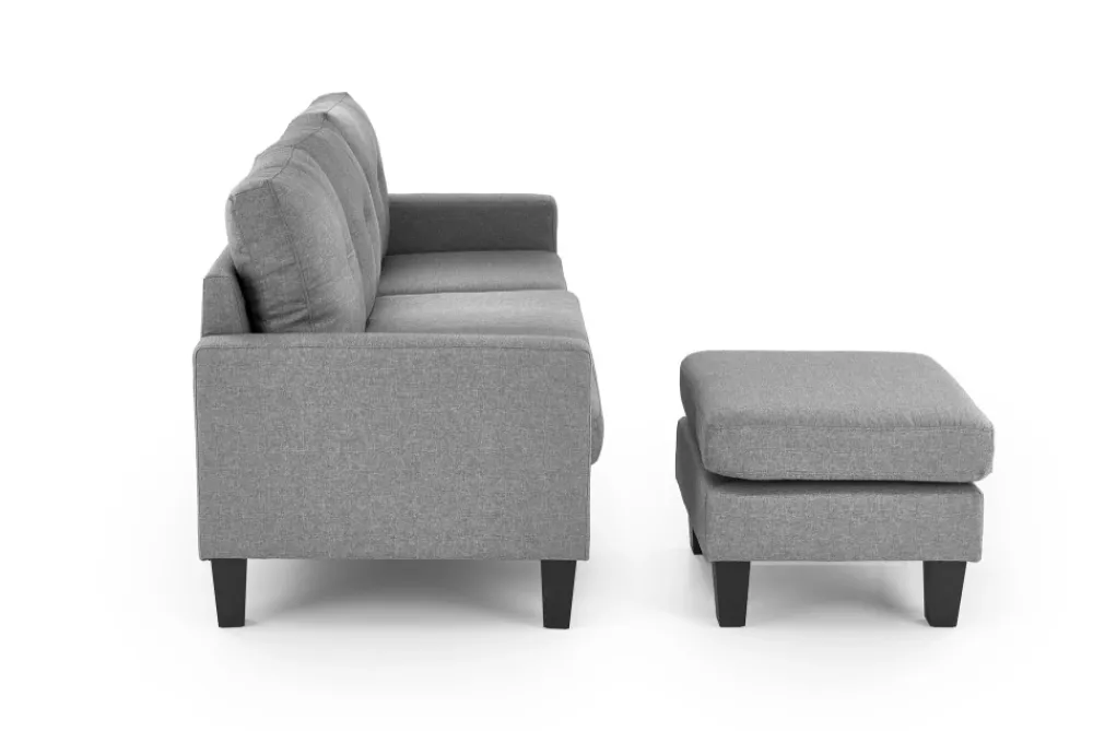 Halmar Fotele*GERSON sofa z podnóżkiem popielaty (1p=1szt)1 sztuka