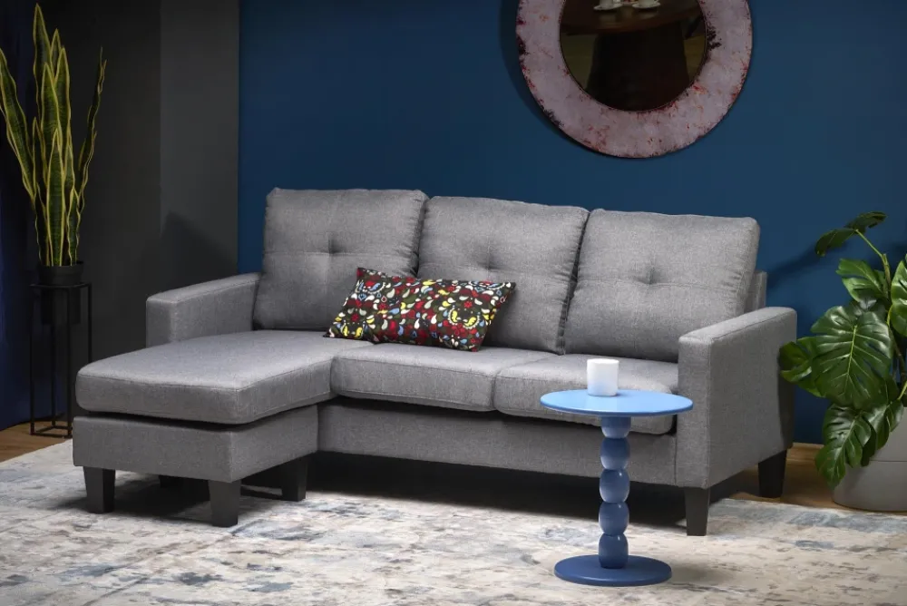 Halmar Fotele*GERSON sofa z podnóżkiem popielaty (1p=1szt)1 sztuka