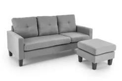 Halmar Fotele*GERSON sofa z podnóżkiem popielaty (1p=1szt)1 sztuka