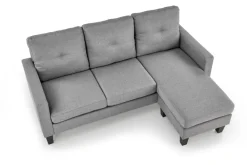 Halmar Fotele*GERSON sofa z podnóżkiem popielaty (1p=1szt)1 sztuka