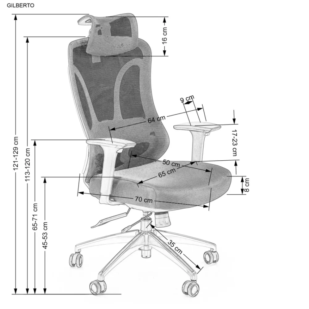 Halmar Fotele*GILBERTO fotel gabinetowy czarny (1p=1szt)1 sztuka