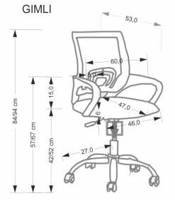 Halmar Fotele*GIMLI fotel gabinetowy, czarny (1p=1szt)1 sztuka