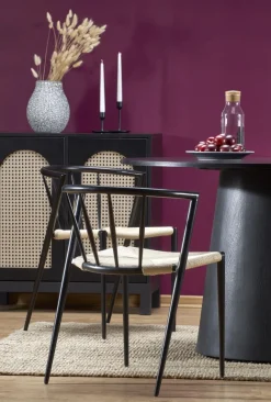 Halmar Stoły*GINTER stół okrągły, czarny (2p=1szt)1 sztuka