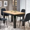 Halmar Stoły*GIZMO stół rozkładany blat - dąb artisan, nogi - czarny (2p=1szt)1 sztuka