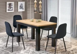 Halmar Stoły*GIZMO stół rozkładany blat - dąb artisan, nogi - czarny (2p=1szt)1 sztuka